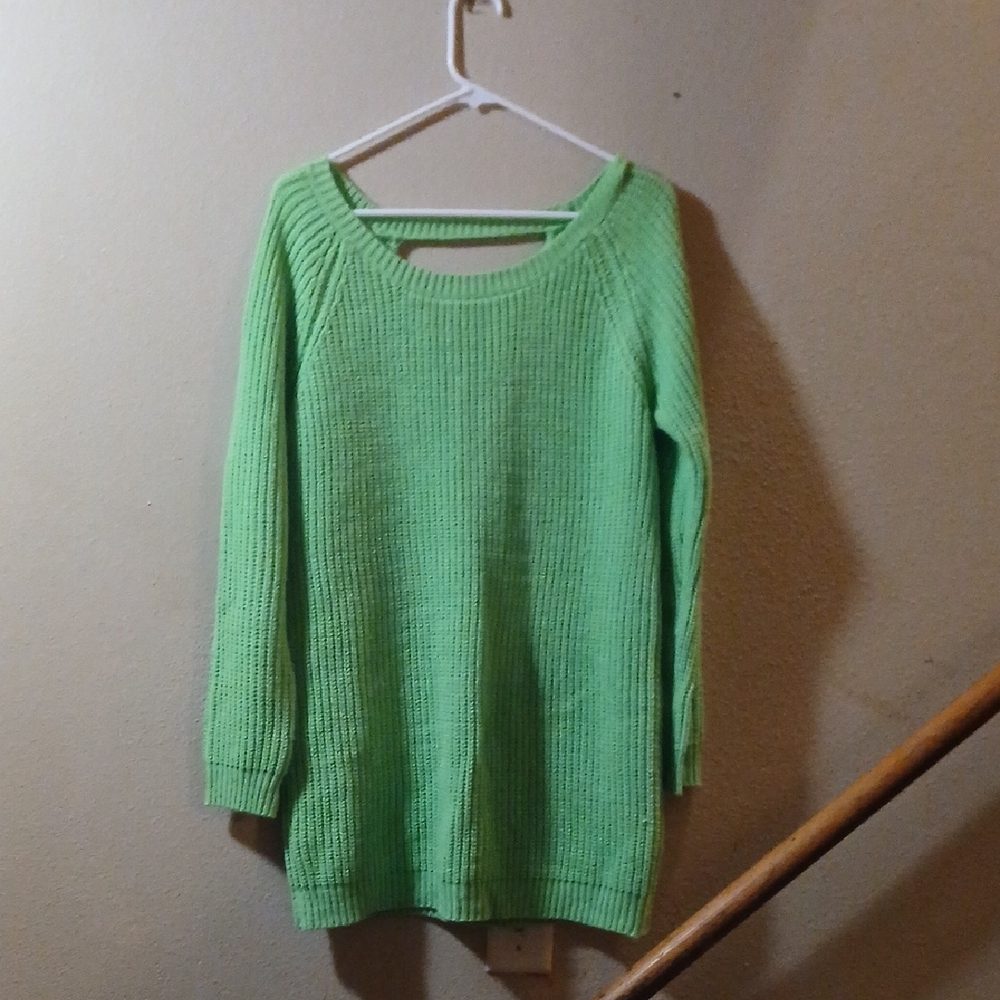 It's Our Time Bright Green Women's Crew Neck Sweater